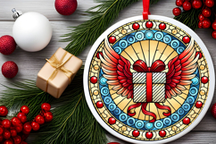 Round Christmass Ornament PNG Product Image 2