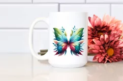 Vibrant Watercolor Butterfly PNG Product Image 2