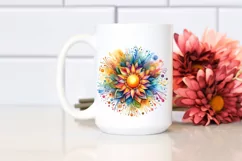 Colorful Watercolor Sun | Sublimation | Clipart Product Image 2