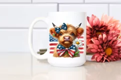 Highland Cow with Bow | Happy Daisy Clipart Product Image 2