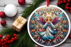 Round Christmass Ornament PNG Product Image 2