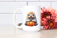 Cute Baby Walrus Watercolor PNG Product Image 2