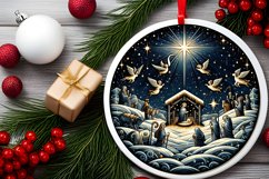 Round Christmas Ornament Sublimation|Clipart Product Image 2