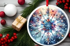 Round Christmas Ornament Sublimation|Clipart Product Image 2