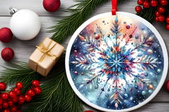 Round Christmass Ornament PNG Product Image 2