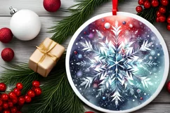 Round Christmas Ornament Sublimation|Clipart Product Image 2