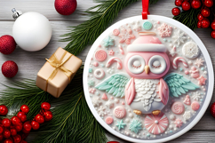 Round Christmass Ornament PNG Product Image 2