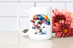 Happy Running Cow, Transparent PNG Product Image 2