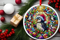Round Christmas Ornament Sublimation|Clipart Product Image 2