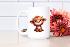 Highland Cow Baby Face PNG Product Image 2