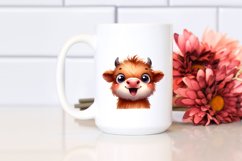 Highland Cow Baby Face PNG Product Image 2