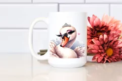 Vintage Diva Swan Portrait Clipart Product Image 2