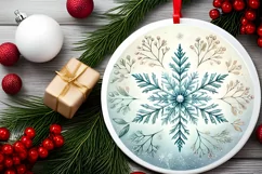 Round Christmas Ornament Sublimation|Clipart Product Image 2