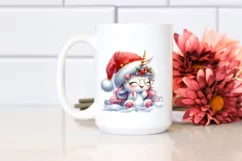 Excited Unicorn Winter PNG Product Image 3