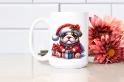 Enthusiastic Winter Bulldog PNG Product Image 2