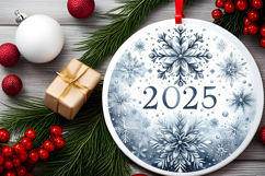 Round Christmass Ornament PNG Product Image 2