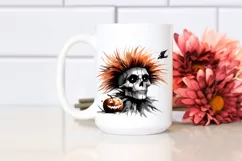 Skull with Hair, Transparent PNG Product Image 2