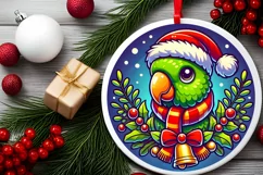 Round Christmas Ornament Sublimation|Clipart Product Image 2