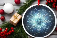 Round Christmass Ornament PNG Product Image 2