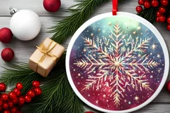 Round Christmas Ornament Sublimation|Clipart Product Image 2