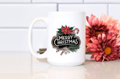 Merry Christmas Poinsettia PNG Product Image 2