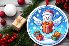 Round Christmass Ornament PNG Product Image 2