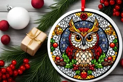 Round Christmas Ornament Sublimation|Clipart Product Image 1