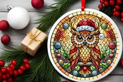 Round Christmas Ornament Sublimation|Clipart Product Image 1