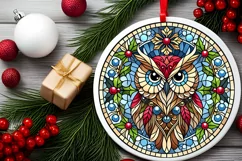 Round Christmas Ornament Sublimation|Clipart Product Image 1