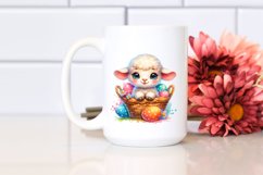 Colorful Baby Lamb Sitting in Egg Basket | Clipart Product Image 2