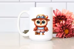 Funny Cute Owl Holding Pizza Slice Clipart Product Image 271