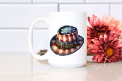Vintage Hat in USA Flag Colors | Sublimation Clipart Product Image 2