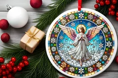 Round Christmas Ornament Sublimation|Clipart Product Image 1
