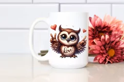 Funny Cute Owl Love Sign | Clipart Product Image 2