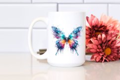 Abstract Vibrant Watercolor Butterfly PNG Product Image 2