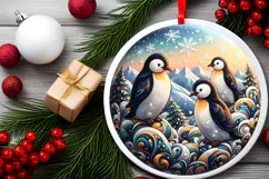 Round Christmass Ornament PNG Product Image 2
