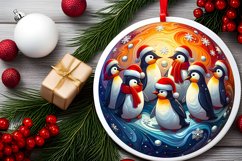Round Christmas Ornament Sublimation|Clipart Product Image 2