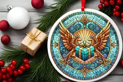 Round Christmas Ornament Sublimation|Clipart Product Image 1