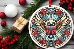 Round Christmas Ornament Sublimation|Clipart Product Image 1