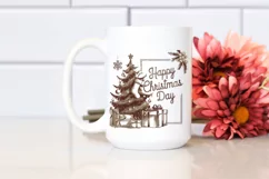 Retro Happy Christmas Day Png Product Image 2
