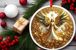 Round Christmas Ornament Sublimation|Clipart Product Image 2
