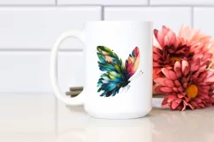 Vibrant Watercolor Butterfly PNG Product Image 2