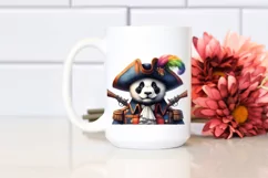 Colorful Watercolor Panda Musketeer | Clipart Product Image 2