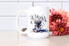 Abstract with Large Snowdrop | Clipart Product Image 2