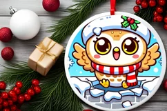 Round Christmas Ornament Sublimation|Clipart Product Image 1