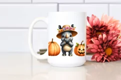 Standing Rhino in Sun Hat | Sublimation Clipart Product Image 2