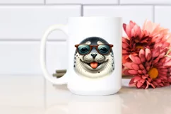 Cute Funny Seal with Sunglasses Watercolor Product Image 2