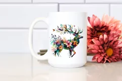 Vibrant Watercolor Deer PNG Product Image 2