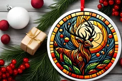 Round Christmas Ornament Sublimation|Clipart Product Image 2