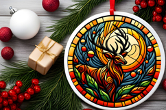 Round Christmass Ornament PNG Product Image 2